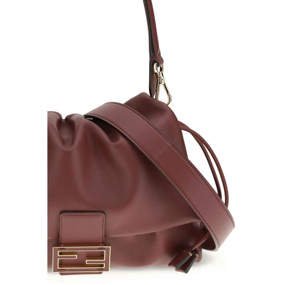 Fendi Bordeaux Calf Leather Shoulder Bag by Fendi