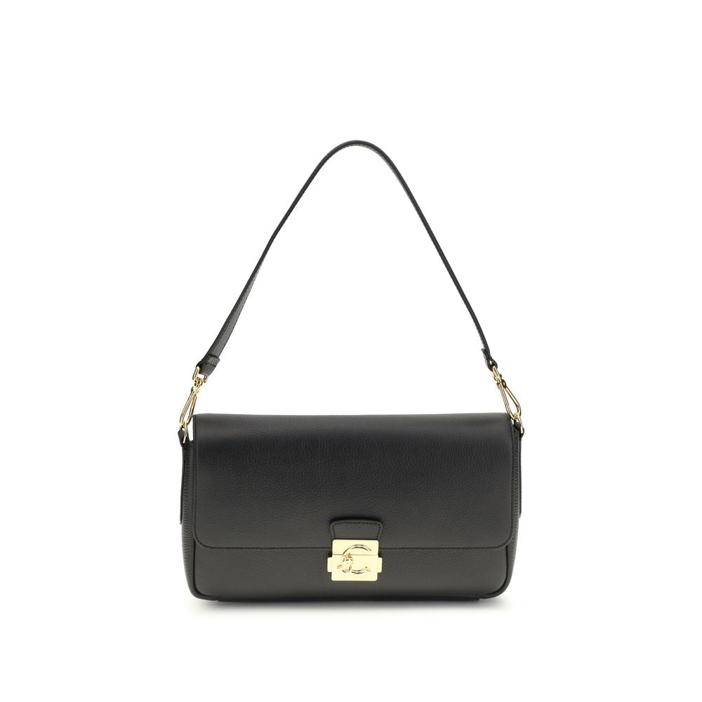 Coccinelle Black The C-Me Lock Medium Shoulder Bag
