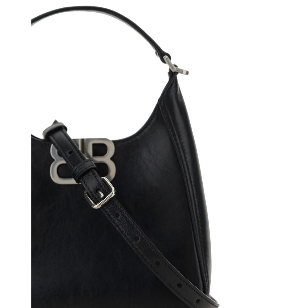 Balenciaga Small Envoy Shoulder Bag black leather logo detail