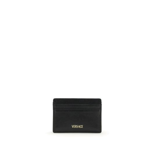 Versace Black Calf Leather Bos Taurus Wallet by Versace