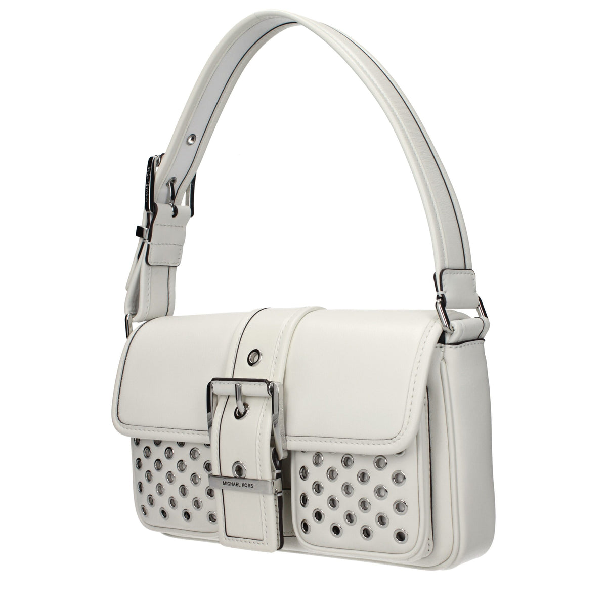 Michael Kors White Colby Shoulder Bag