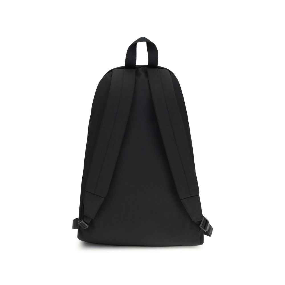 Balenciaga Explorer backpack, black polyamide, adjustable straps, back view