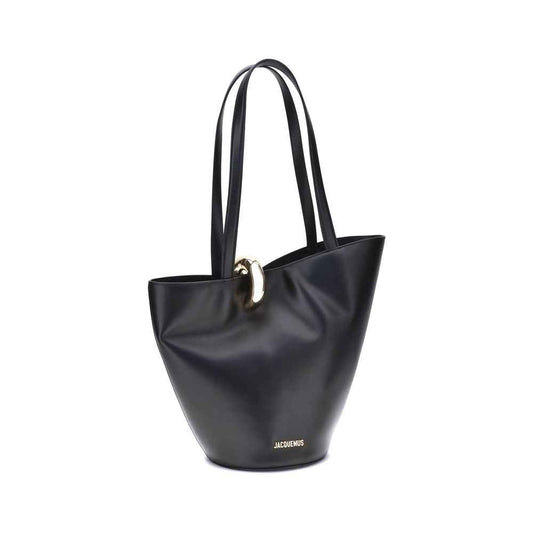 Jacquemus Black Calf Leather Bos Taurus Shoulder Bag - XT & Co