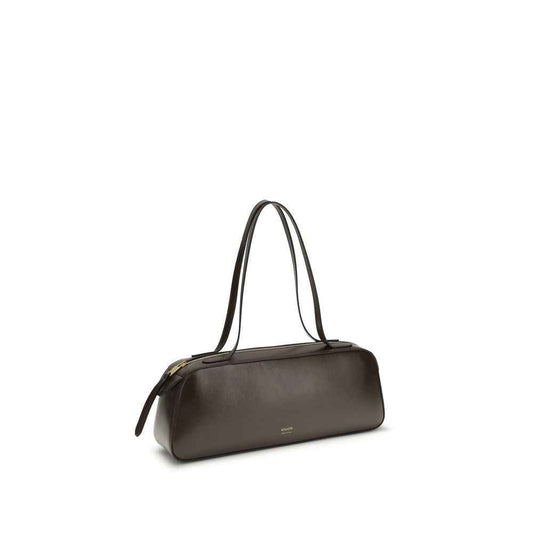 Khaite Brown Calf Leather Bos Taurus Shoulder Bag - XT & Co