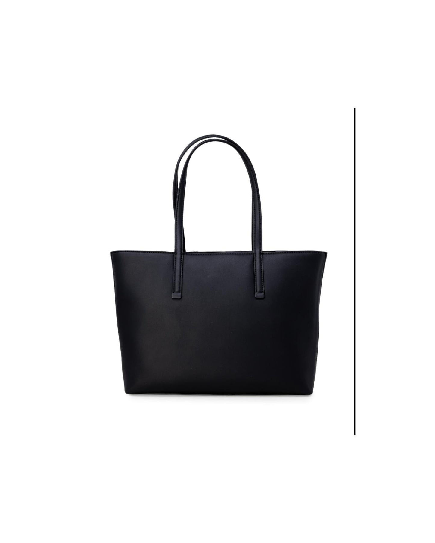 Calvin Klein Black Leather Tote Bag by Calvin Klein