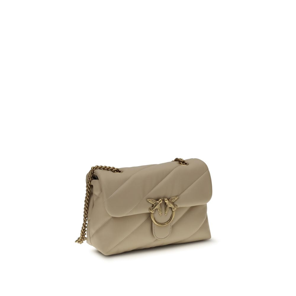 PINKO Beige Love Classic Shoulder Bag