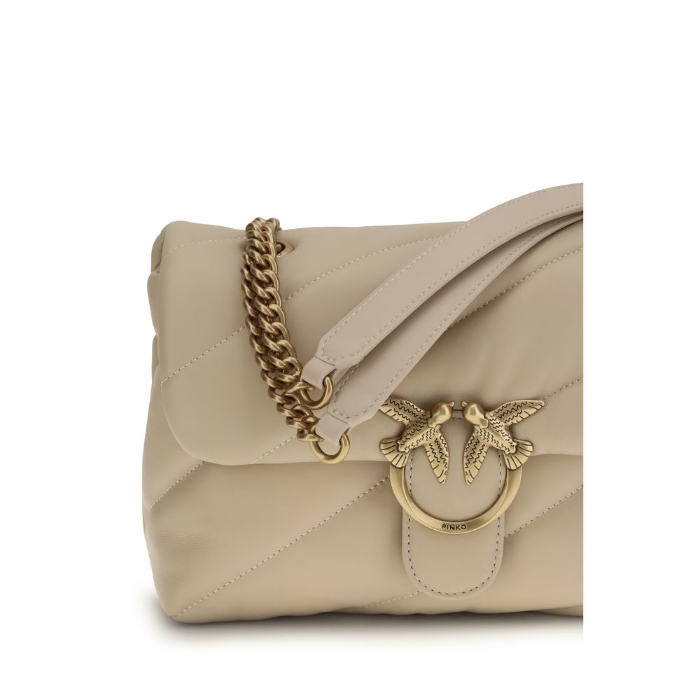 PINKO Beige Love Classic Shoulder Bag