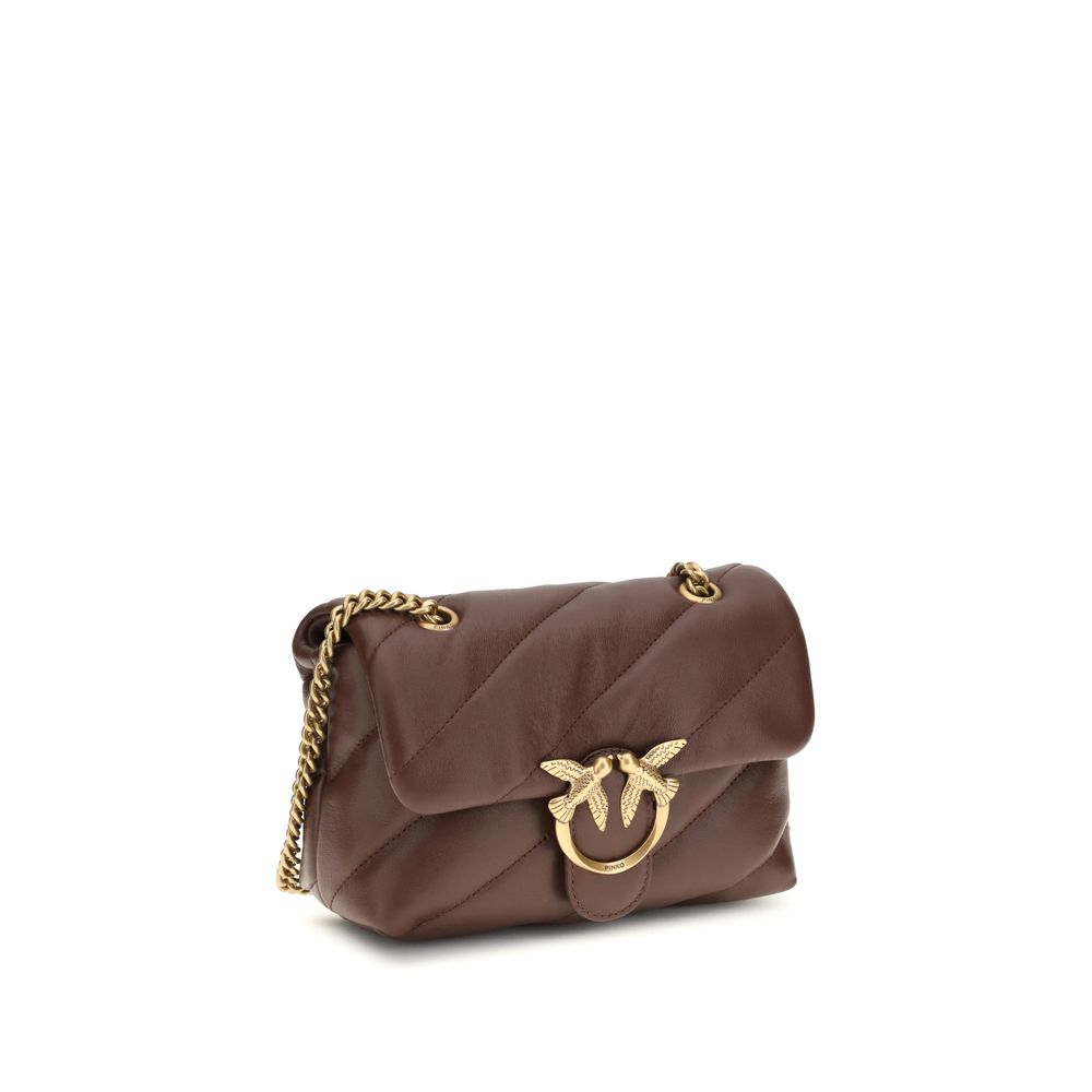PINKO Brown Love Mini Puff Shoulder Bag