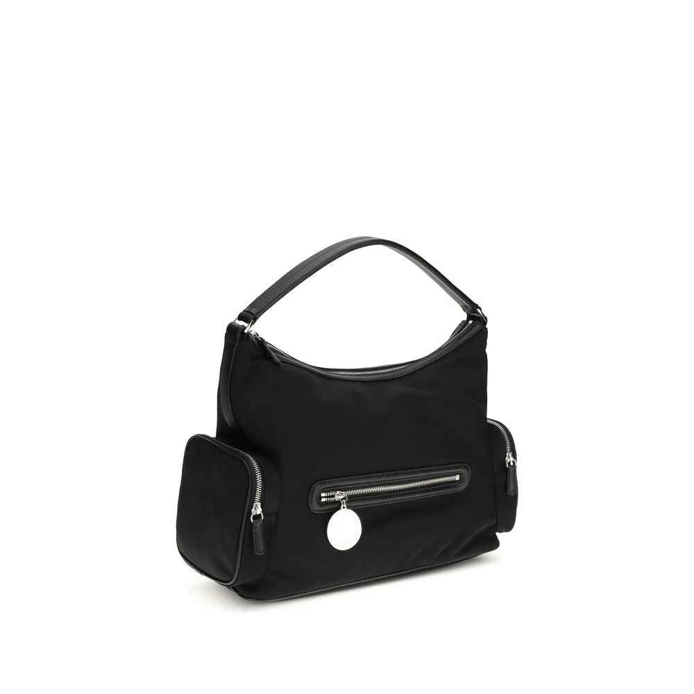 Stella McCartney Dartmoor Shoulder Bag, black fabric, front view