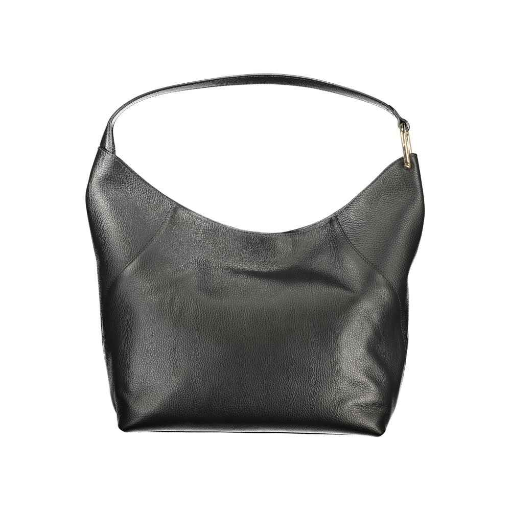 Furla Lara shoulder bag black leather, front view