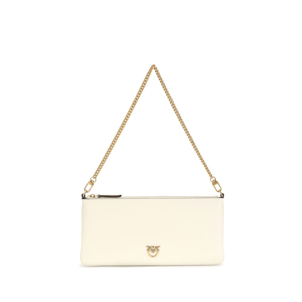 PINKO White Leather Shoulder Bag