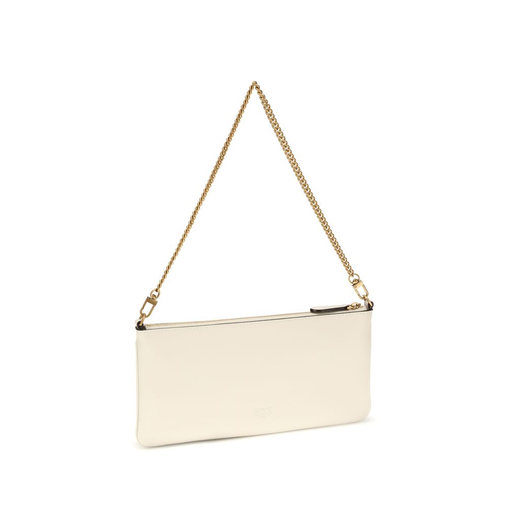 PINKO White Leather Shoulder Bag