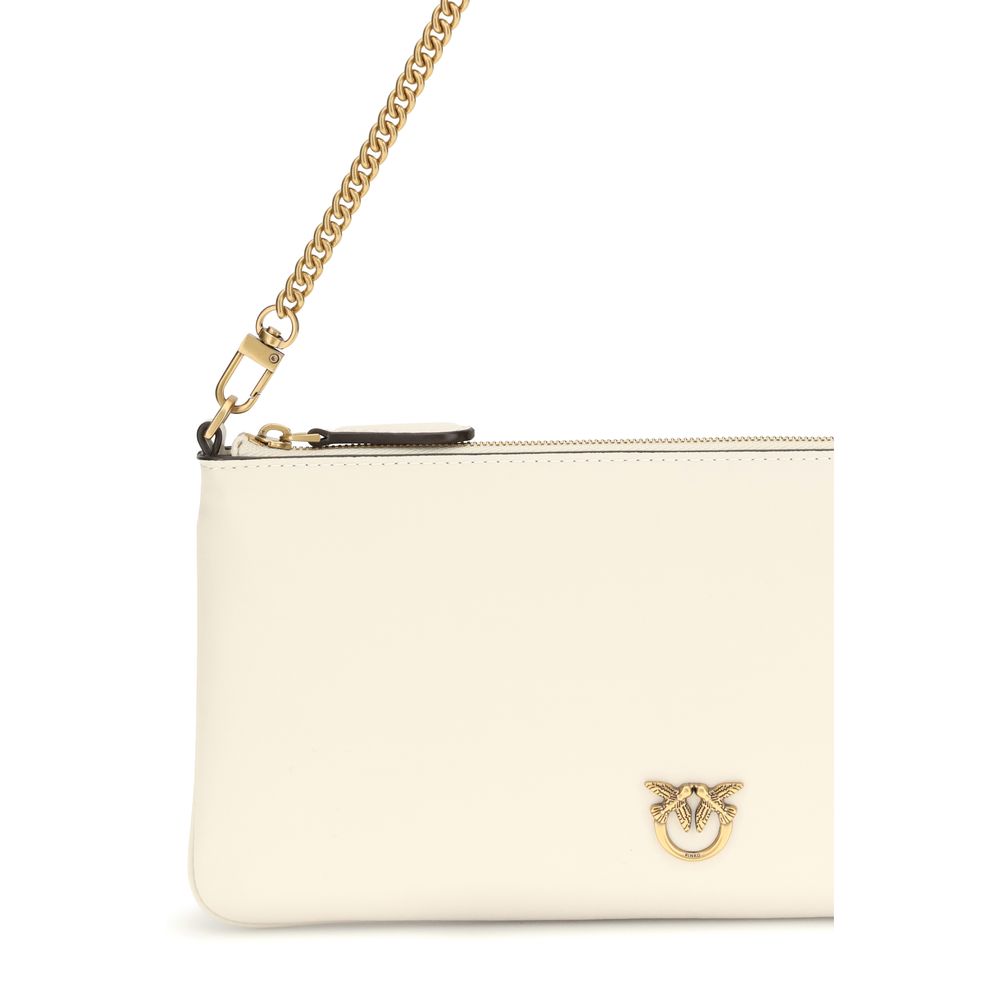 PINKO White Leather Shoulder Bag