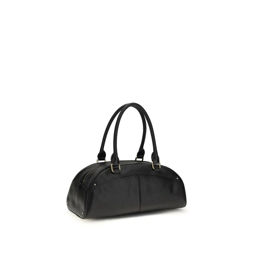 Chloé Bowling Handbag black leather satchel front view