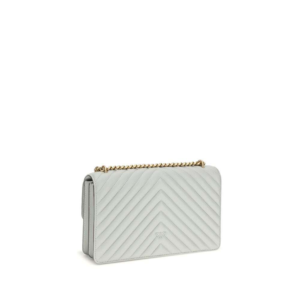 PINKO Gray Love One Classic Shoulder Bag