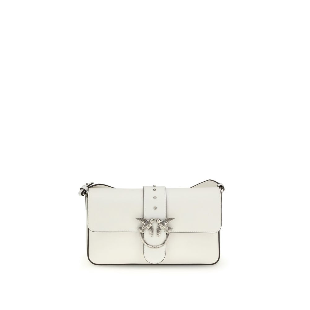 PINKO White Medium Love One Shoulder Bag