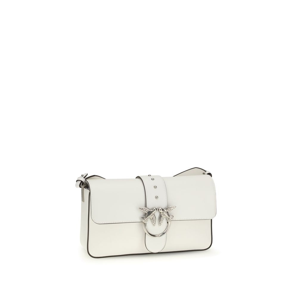 PINKO White Medium Love One Shoulder Bag