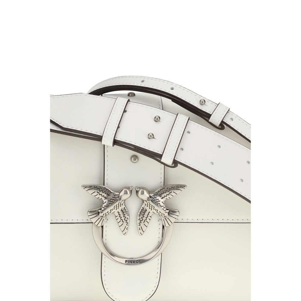 PINKO White Medium Love One Shoulder Bag