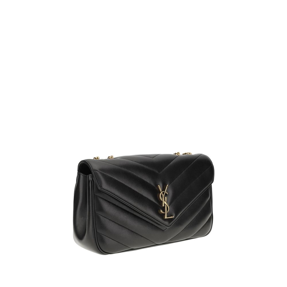 Saint Laurent Black Loulou Shoulder Bag
