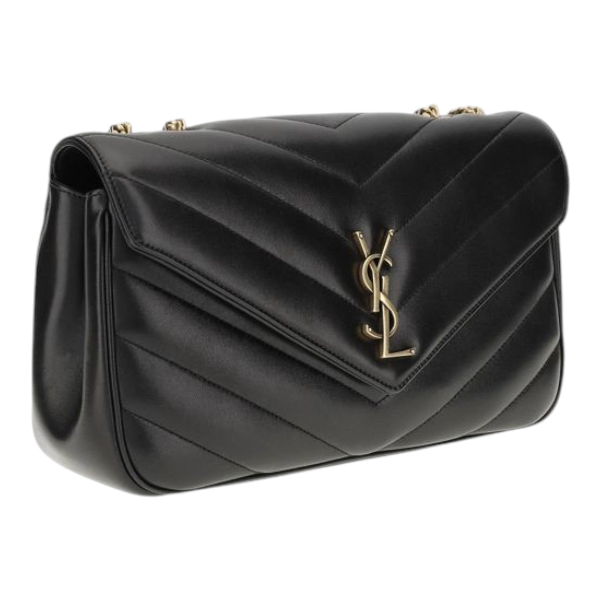 Saint Laurent Black Loulou Shoulder Bag