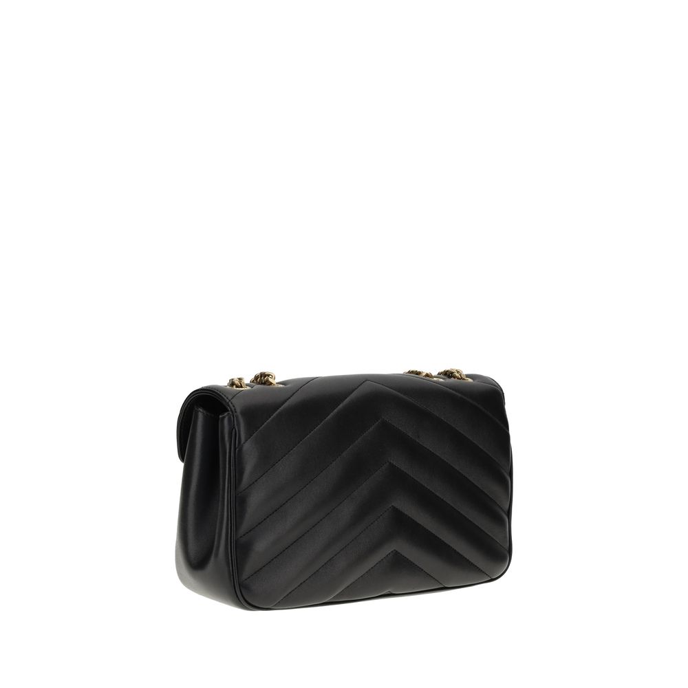 Saint Laurent Black Loulou Shoulder Bag