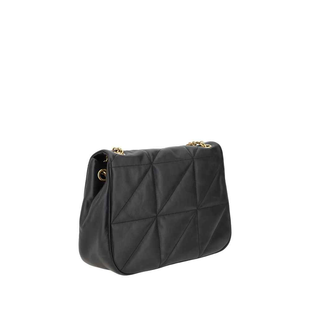 Saint Laurent Jamie Medium Shoulder Bag black calf leather quilted side view