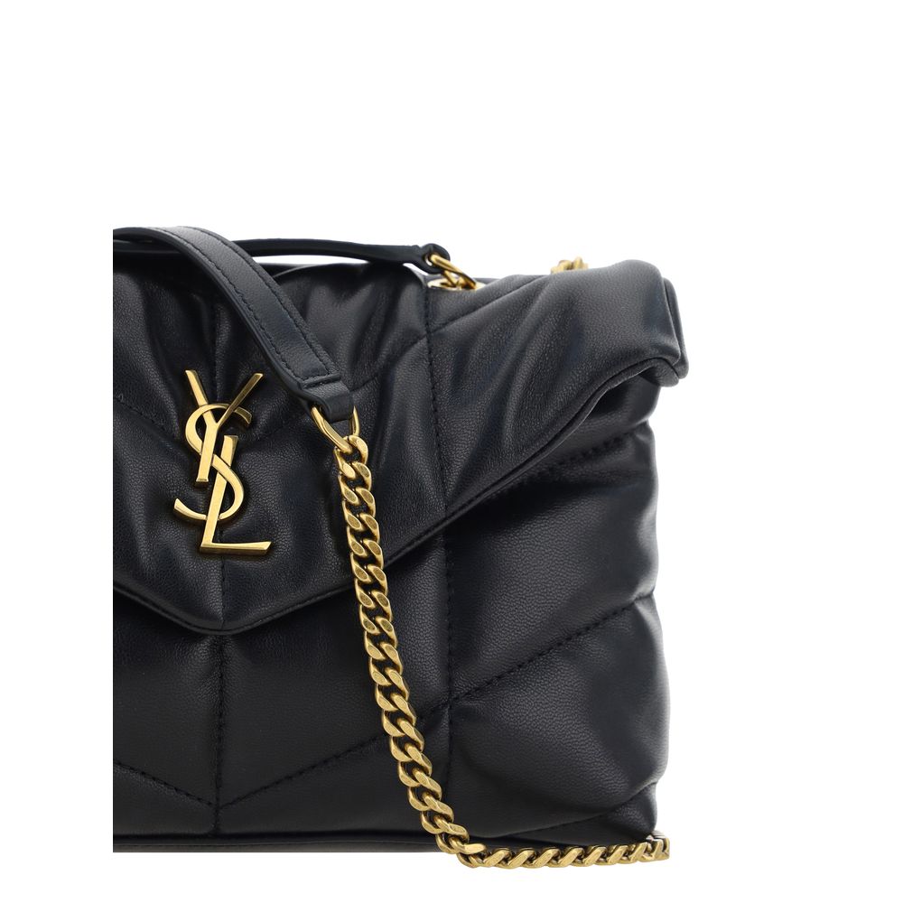 Saint Laurent Black Puffer Toy Shoulder Bag