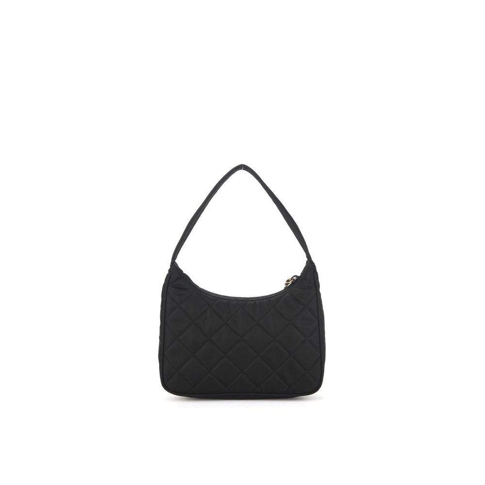 Prada Quilted Mini Bag top-handle black quilted nylon, front view