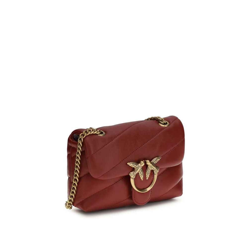 PINKO Love Baby Bordeaux leather shoulder bag front view