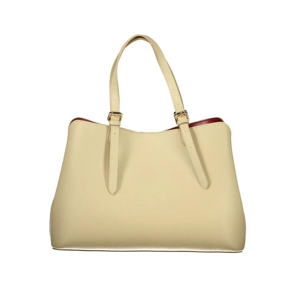 Twinset Beige Women Tote, textured leather, front view