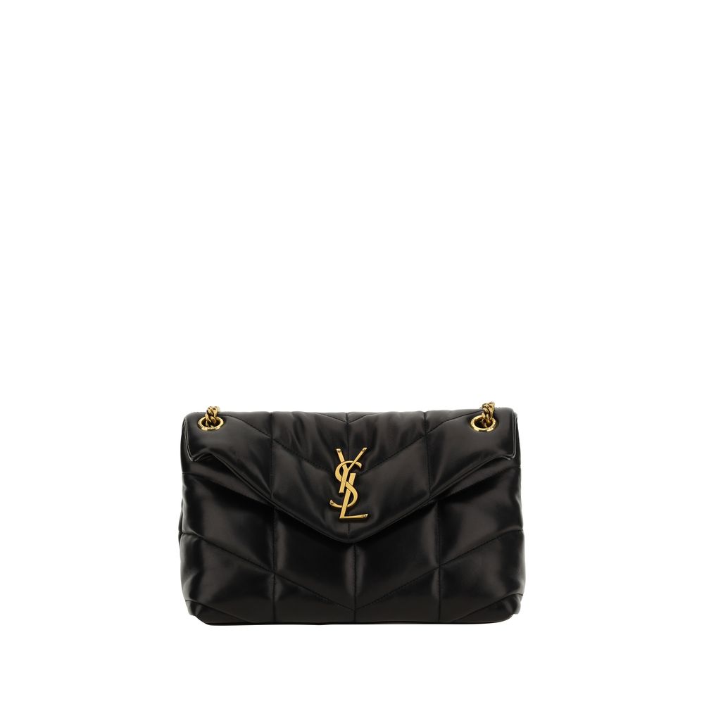 Saint Laurent Black Loulou Puffer Shoulder Bag