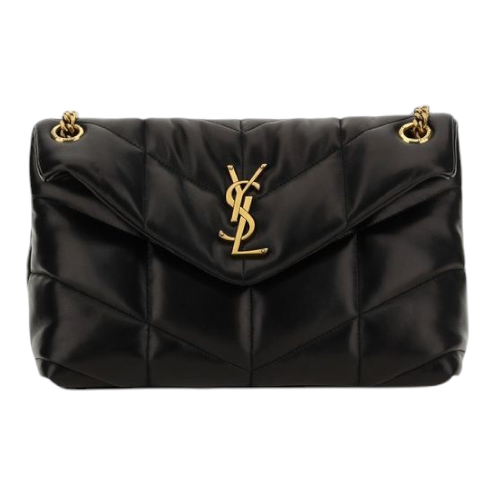 Saint Laurent Black Loulou Puffer Shoulder Bag