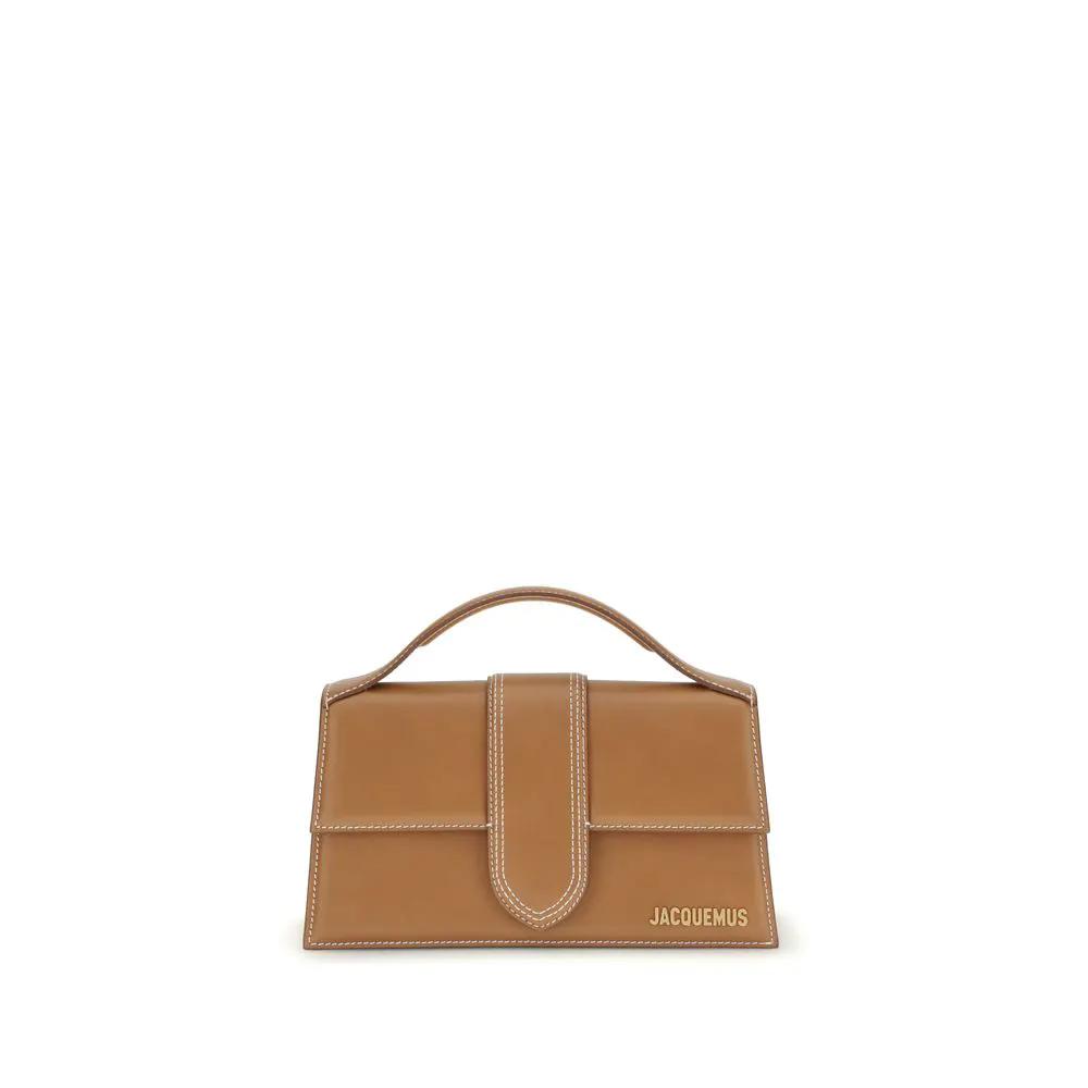 Jacquemus Le Bambino Long Shoulder Bag, tan leather, front view
