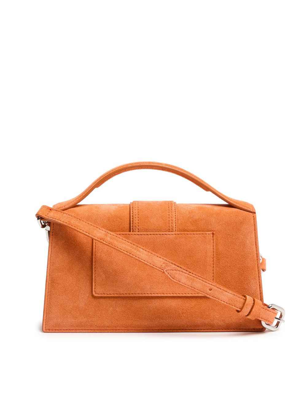 Jacquemus Le Grand Bambino Terracotta suede crossbody bag front view