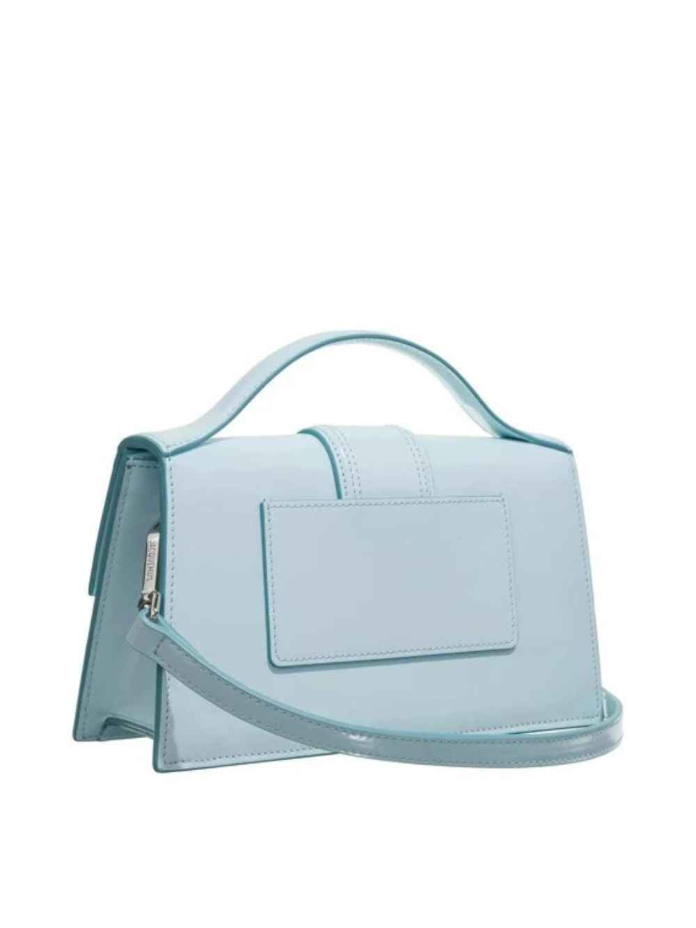 Jacquemus Le Grand Bambino pale blue leather crossbody bag front view