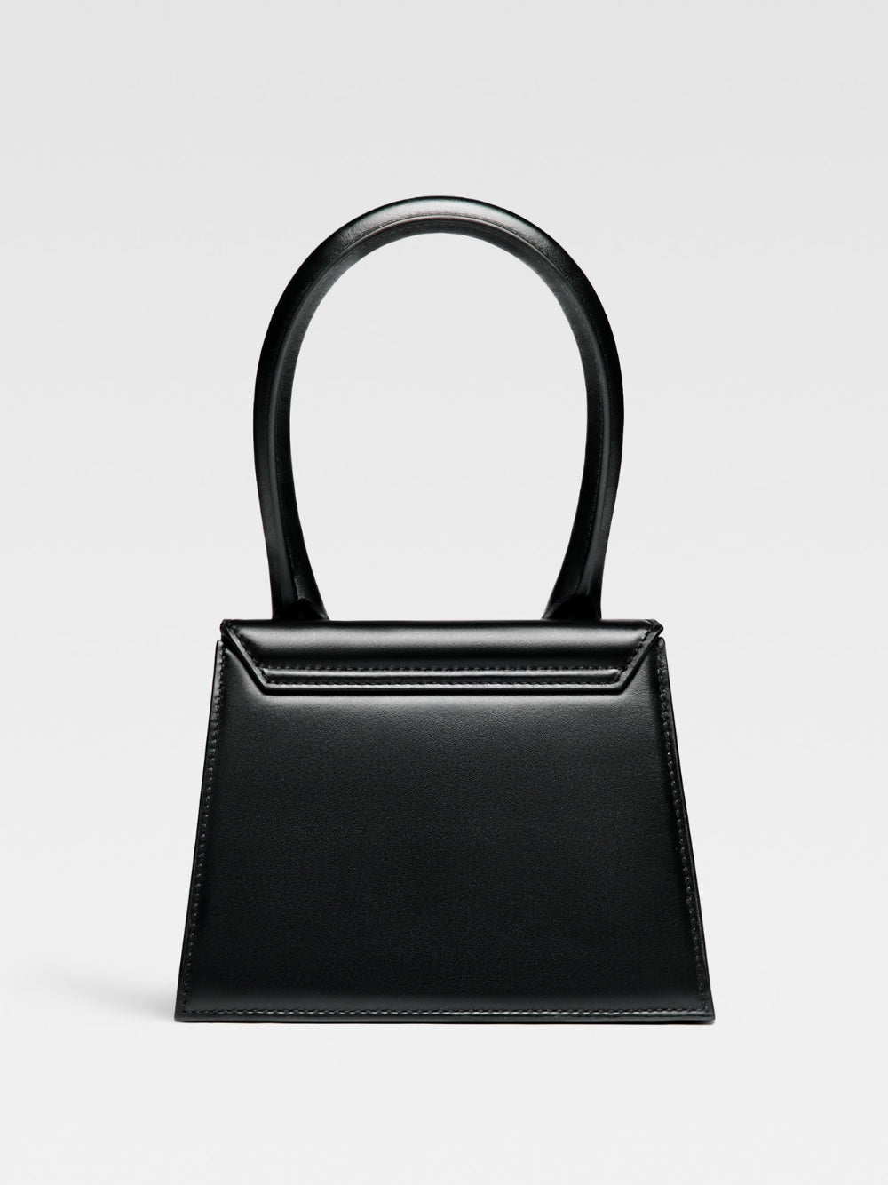 Jacquemus Le Chiquito Moyen shoulder bag, black leather, front view