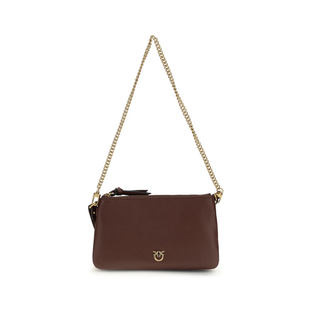 PINKO Brown Mini Double Shoulder Bag