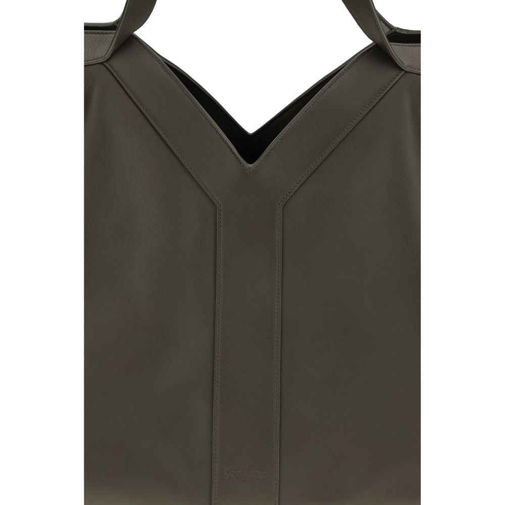 Saint Laurent Y Shoulder Bag olive calf leather front view