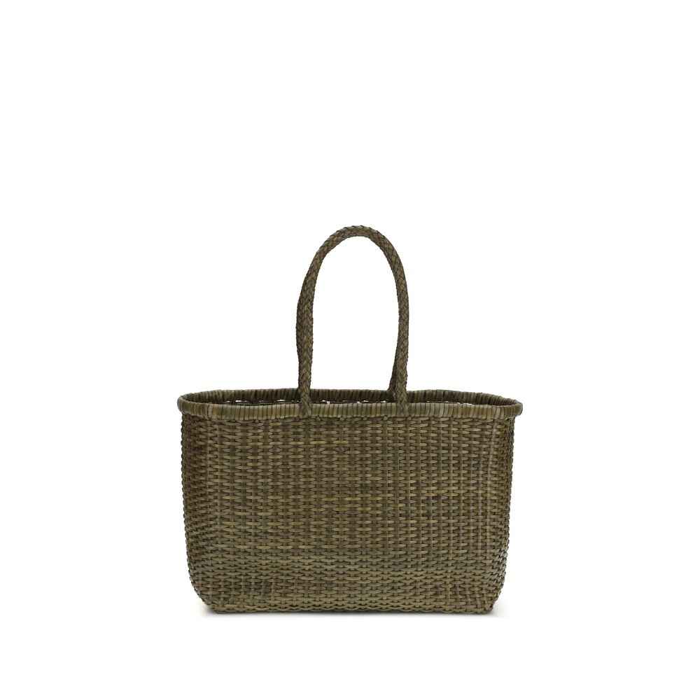Dragon Diffusion Weave Big Tote Bag, brown woven straw, front view