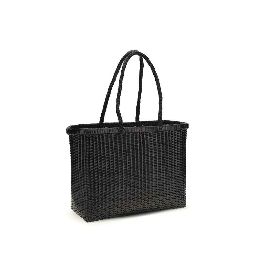 Dragon Diffusion Black Weave Big Tote Bag, black woven, front view