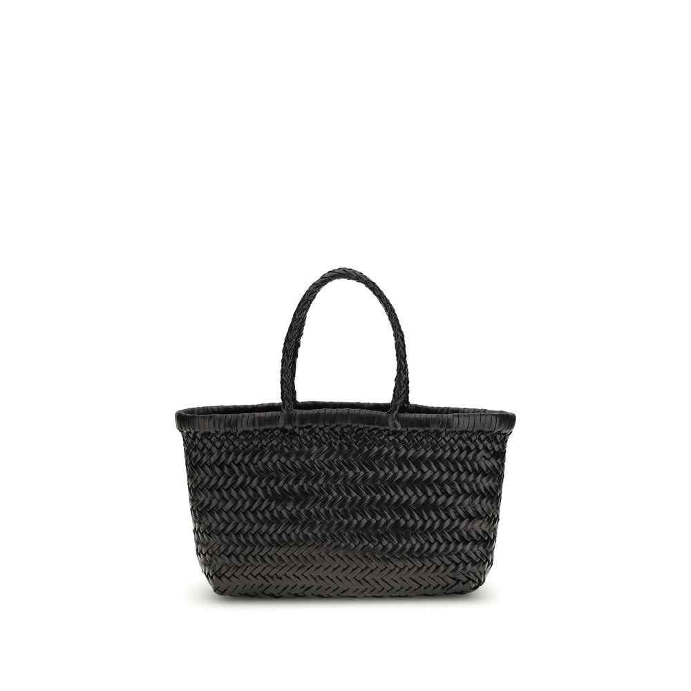 Dragon Diffusion Triple Jump Small Tote Bag, black bamboo weave, front view