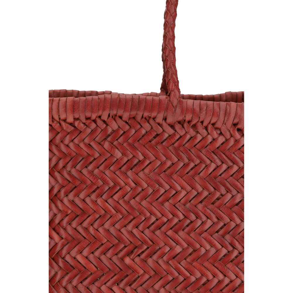 Dragon Diffusion Mini Flat Gora Tote Leather red front view