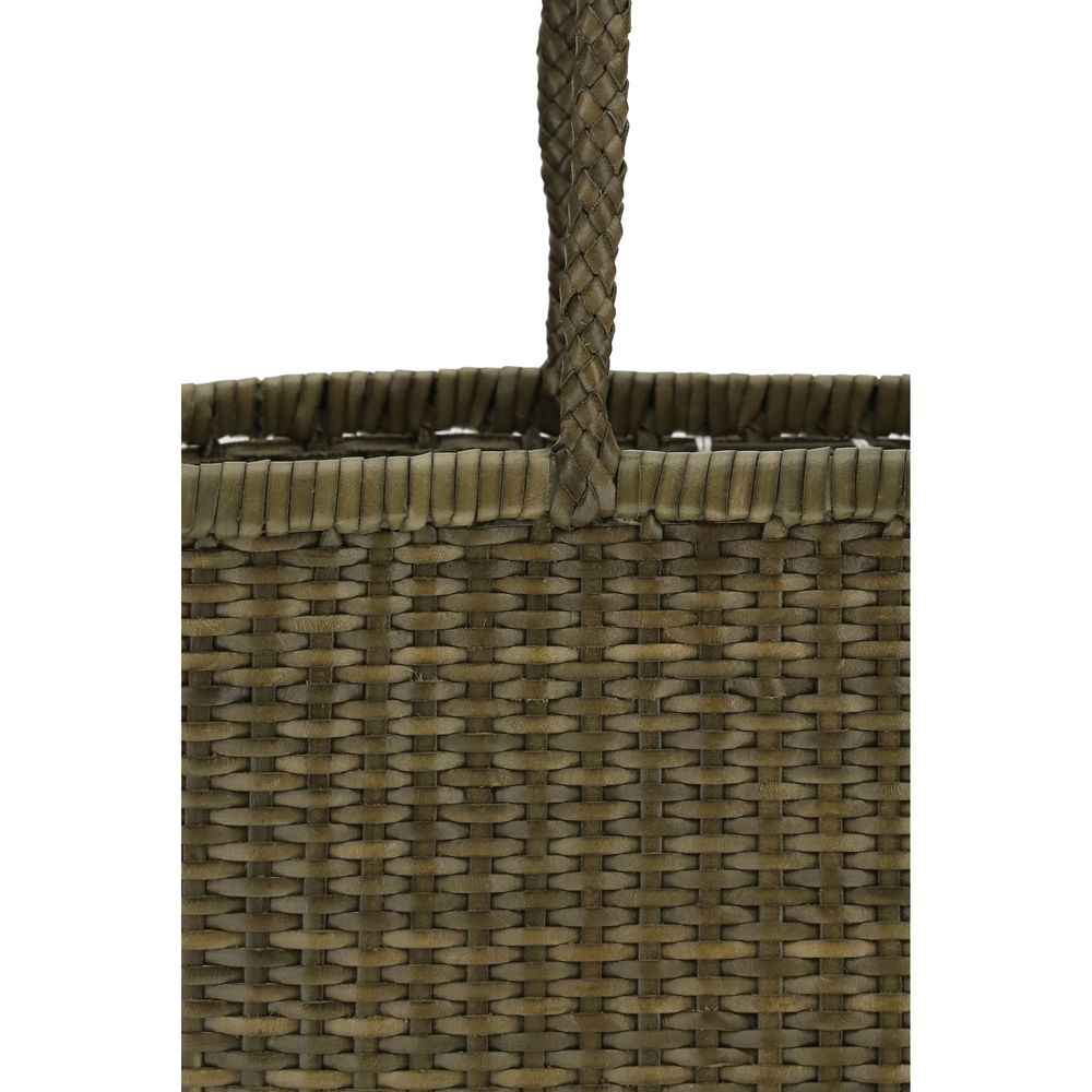 Dragon Diffusion Weave Big Tote Bag olive green woven front view