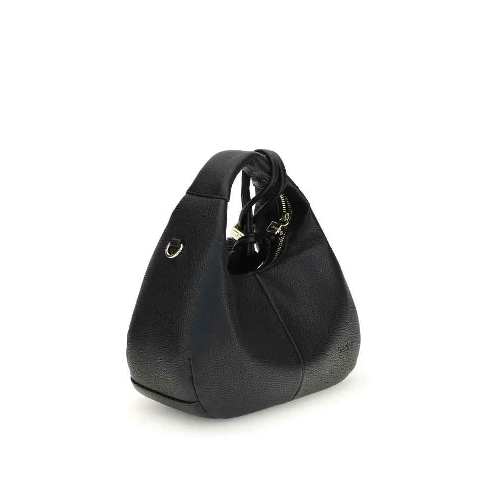 Ganni Black Butterfly Mini Hobo Bag
