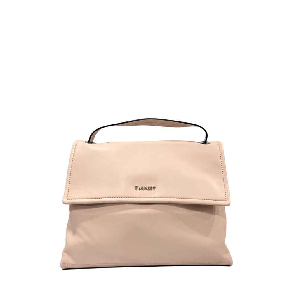 Twinset Pink PU Women Handbag top-handle front view