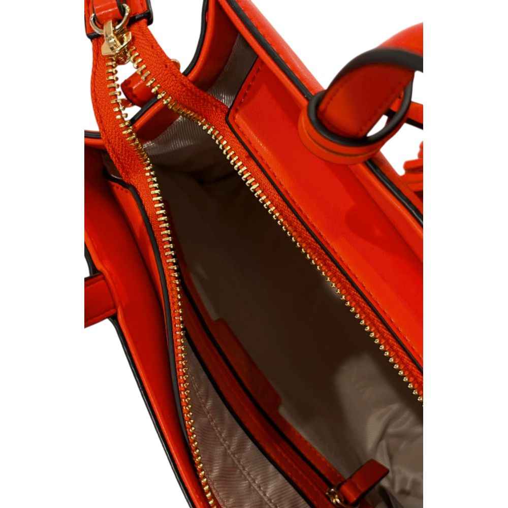 Twinset Orange Faux Leather Women Handbag interior view