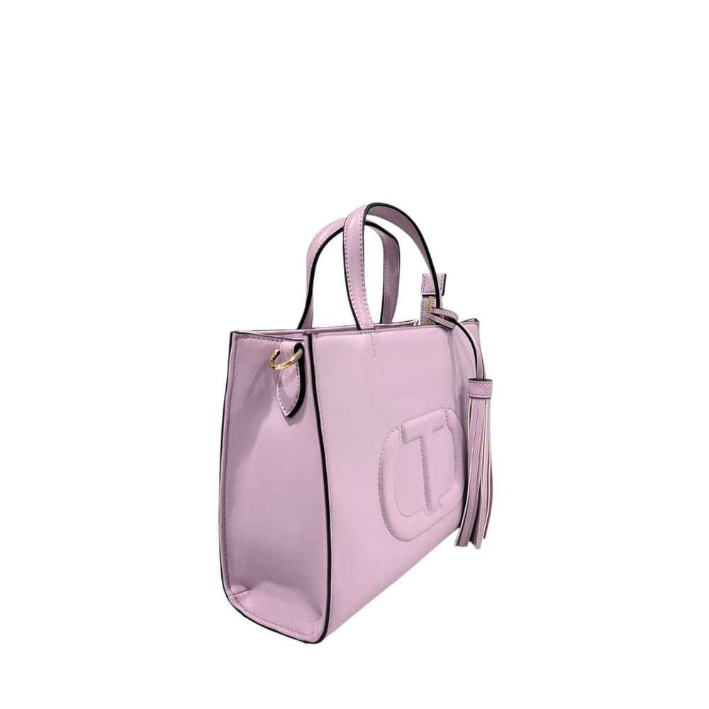 Twinset Multicolor Polyethylene Shoulder Bag, pink-lavender, side view