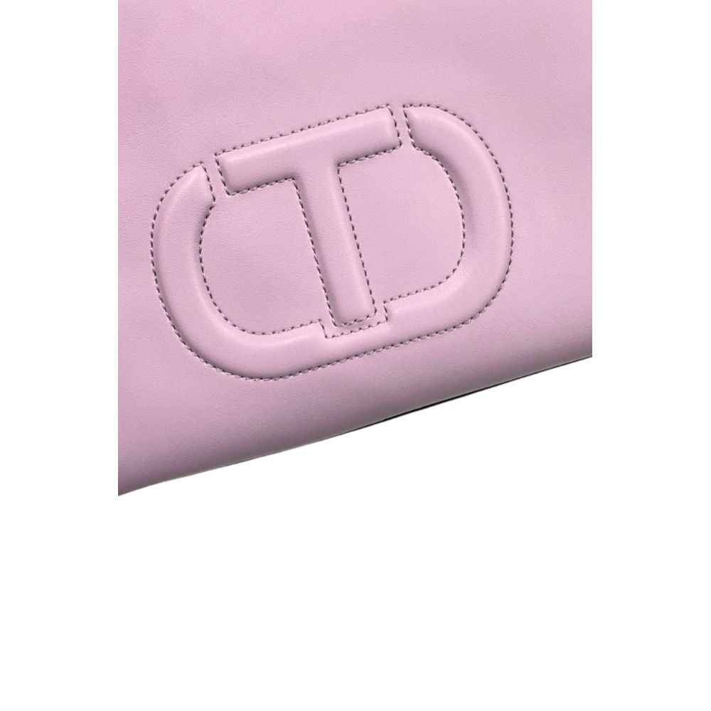 Twinset pink polyethylene shoulder bag with prominent logo detail
