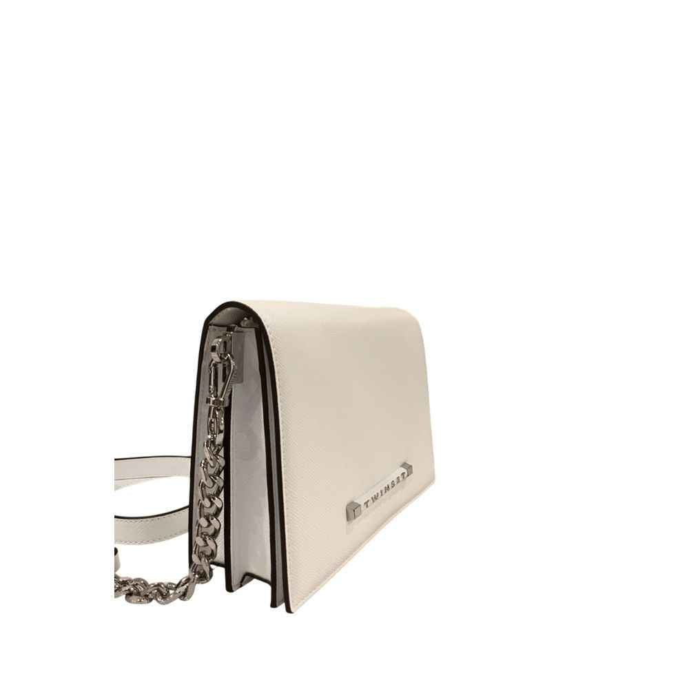 Twinset White Polyethylene Crossbody Bag, chain strap, side view