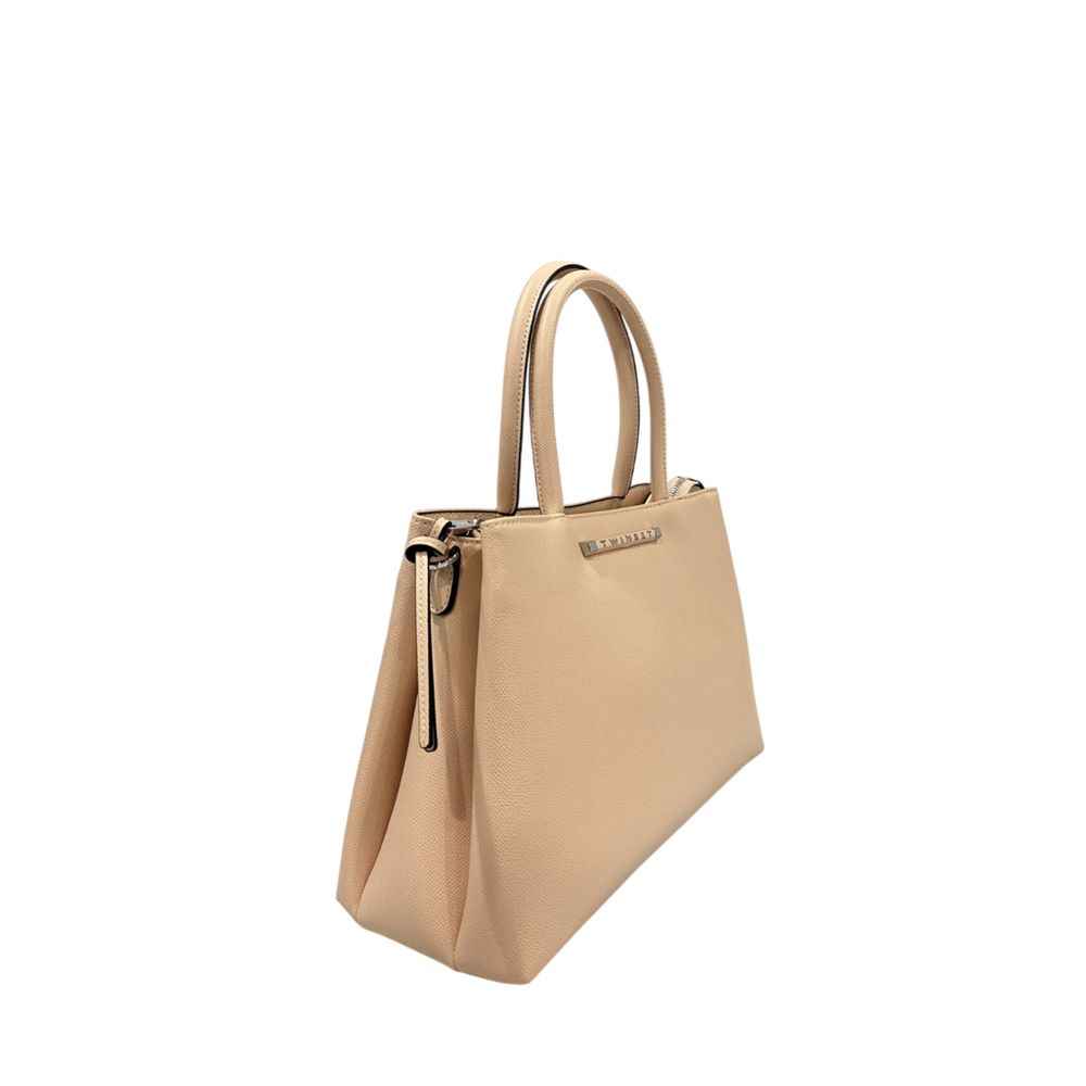 Twinset Multicolor polyethylene shoulder bag beige front view
